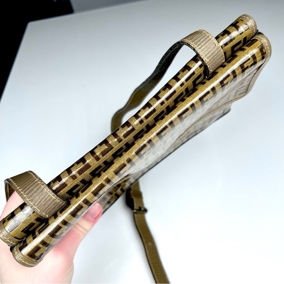 FENDI Zucca Shoulder Bag Coating Canvas And Leather - Picture 6 of 12